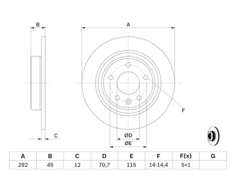 Brake Disc BD1490 Bosch, Image 5