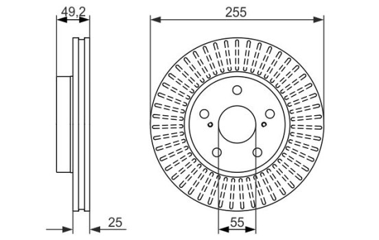 Brake Disc BD1505 Bosch, Image 5