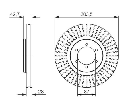 Brake Disc BD1529 Bosch, Image 5