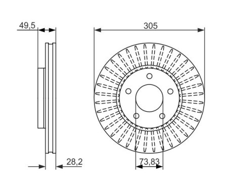 Brake Disc BD1533 Bosch, Image 5