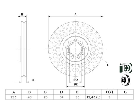 Brake Disc BD1550 Bosch, Image 5