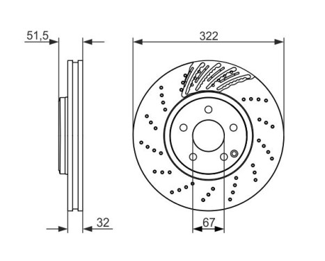 Brake Disc BD1552 Bosch, Image 5