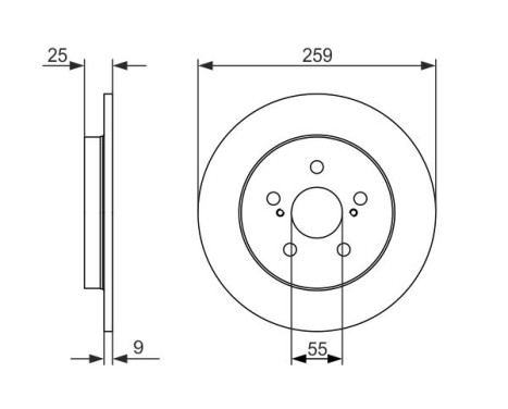 Brake Disc BD1553 Bosch, Image 2