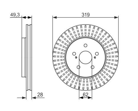 Brake Disc BD1554 Bosch, Image 5