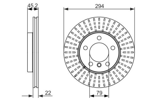 Brake Disc BD1557 Bosch, Image 5