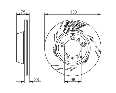 Brake Disc BD1565 Bosch, Image 5