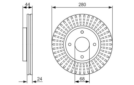 Brake Disc BD1568 Bosch, Image 5
