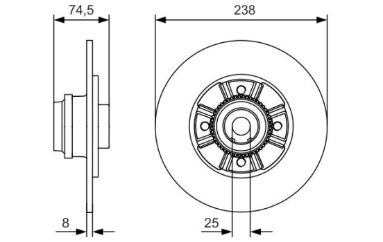 Brake Disc BD1589 Bosch, Image 5