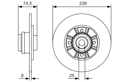 Brake Disc BD1590 Bosch