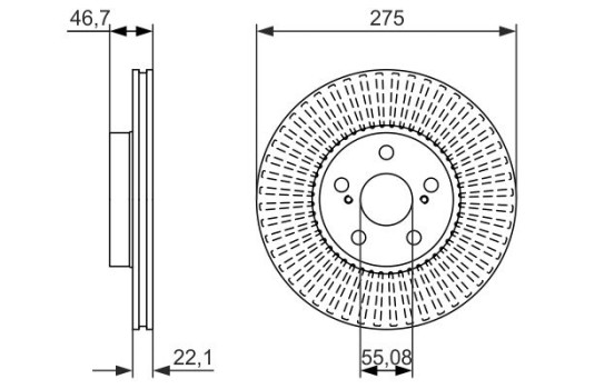Brake Disc BD1597 Bosch, Image 5