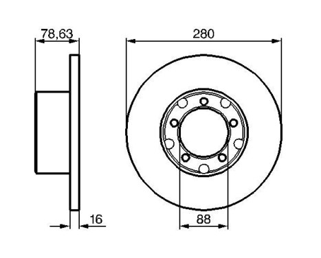Brake Disc BD161 Bosch, Image 5