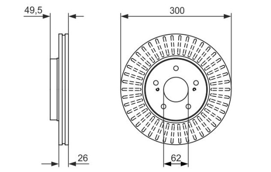 Brake Disc BD1617 Bosch