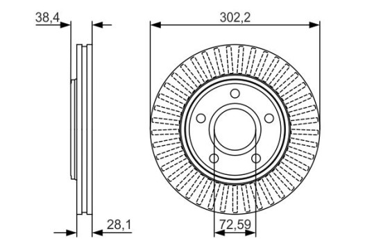 Brake Disc BD1635 Bosch, Image 5