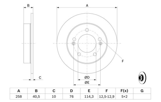 Brake Disc BD1639 Bosch, Image 5