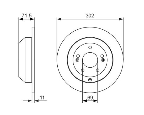 Brake Disc BD1652 Bosch, Image 5