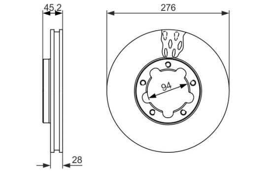 Brake Disc BD1659 Bosch, Image 5