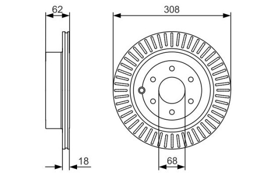 Brake Disc BD1663 Bosch, Image 5