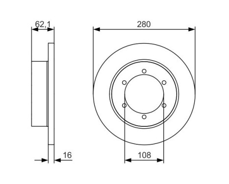 Brake Disc BD1666 Bosch, Image 5