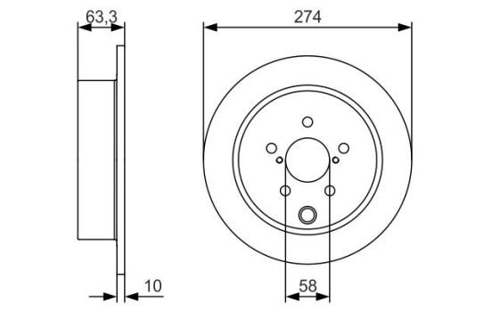 Brake Disc BD1674 Bosch, Image 5