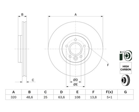 Brake Disc BD1682 Bosch, Image 5