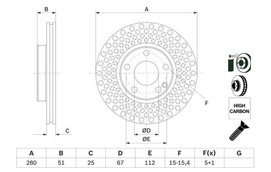 Brake Disc BD1687 Bosch, Image 5