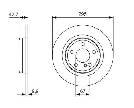Brake Disc BD1691 Bosch, Image 5