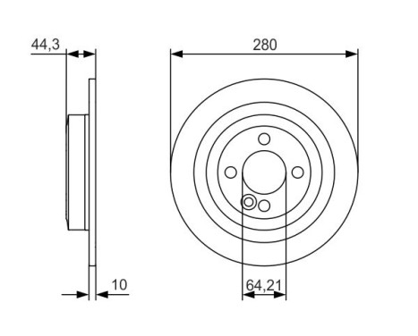 Brake Disc BD1695 Bosch, Image 5