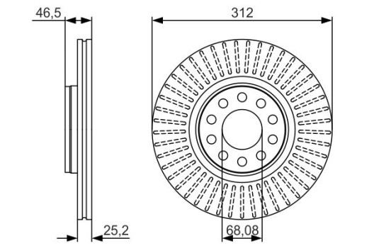 Brake Disc BD1717 Bosch, Image 5