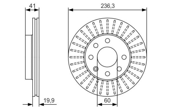 Brake disc BD1796 Bosch