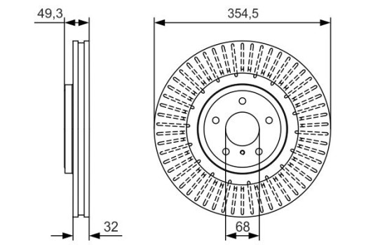 Brake Disc BD1800 Bosch, Image 5