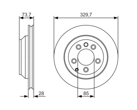 Brake Disc BD1915 Bosch, Image 5