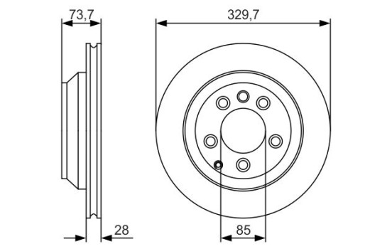 Brake Disc BD1915 Bosch, Image 5