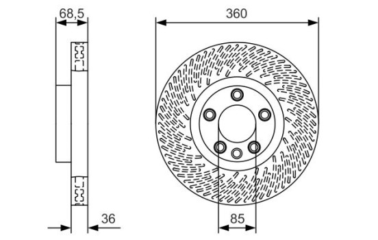 Brake Disc BD2013 Bosch, Image 5
