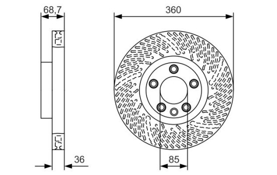 Brake Disc BD2014 Bosch, Image 5