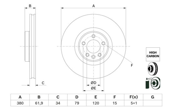 Brake Disc BD2019 Bosch, Image 5