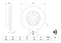 Brake disc BD2100 Bosch