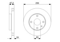 Brake disc BD2101 Bosch