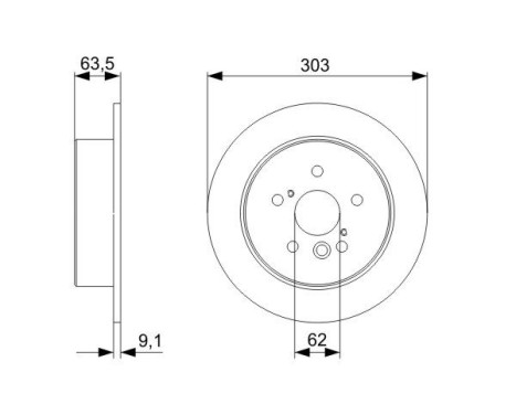 Brake disc BD2102 Bosch