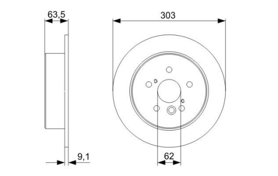 Brake disc BD2102 Bosch