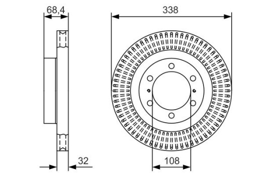 Brake Disc BD2136 Bosch, Image 5