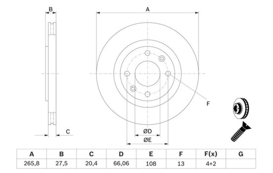 Brake Disc BD214 Bosch, Image 5