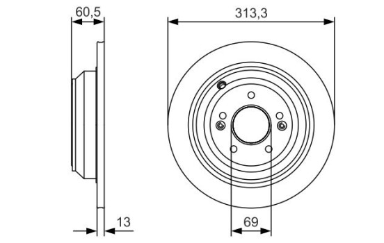Brake Disc BD2166 Bosch, Image 5