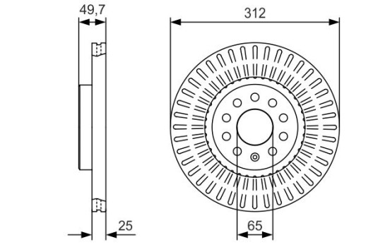 Brake disc BD2168 Bosch, Image 5