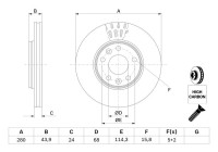 Brake disc BD2201 Bosch