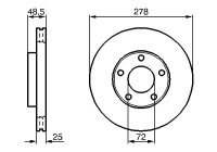 Brake disc BD2207 Bosch