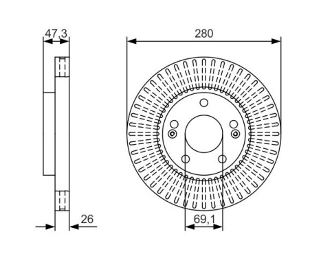 Brake Disc BD2273 Bosch