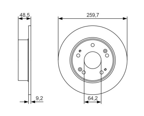 Brake disc BD2329 Bosch