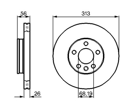 Brake Disc BD241 Bosch, Image 5
