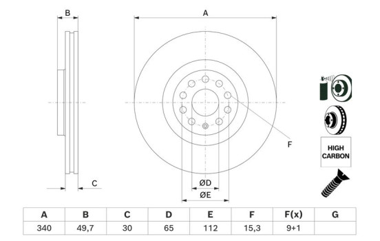 Brake Disc BD2411 Bosch, Image 5