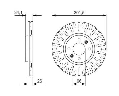 Brake Disc BD2457 Bosch, Image 5